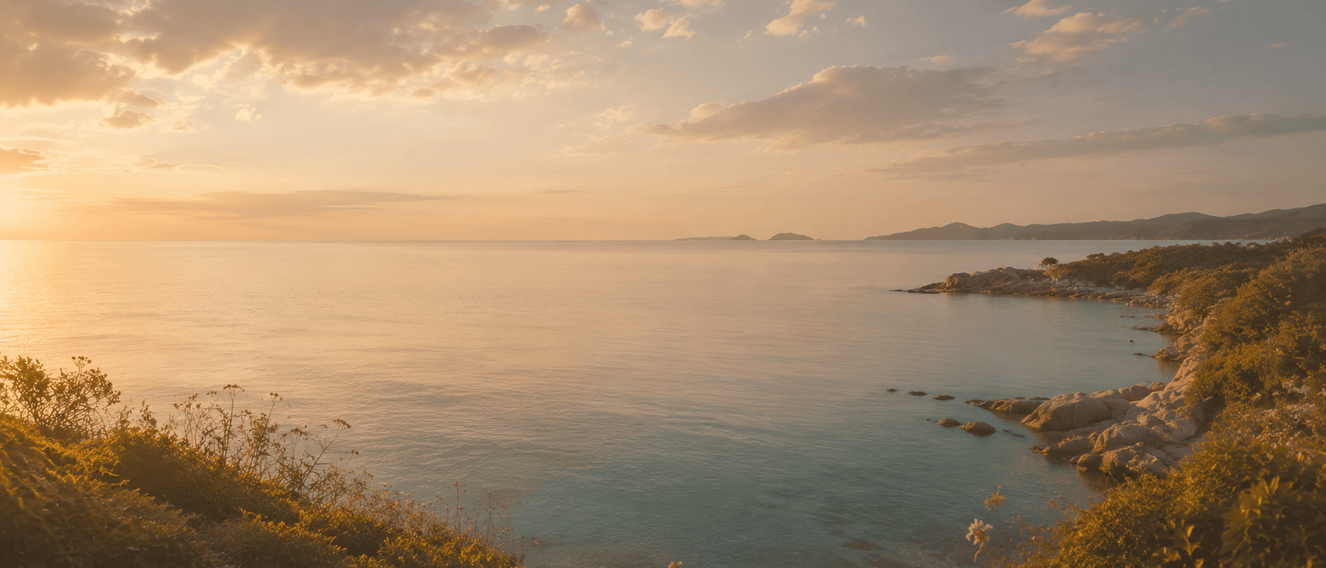 夏の海岸線をイメージしたお知らせページのヒーロー背景